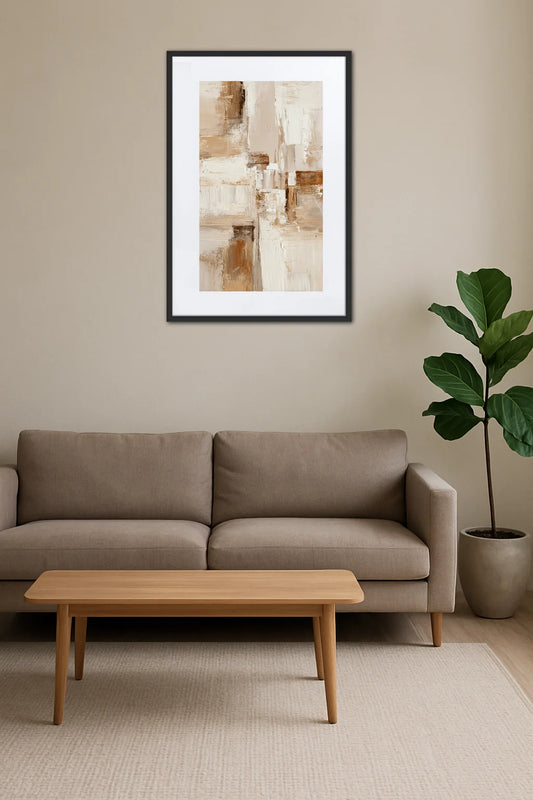 Tableau Moderne Beige