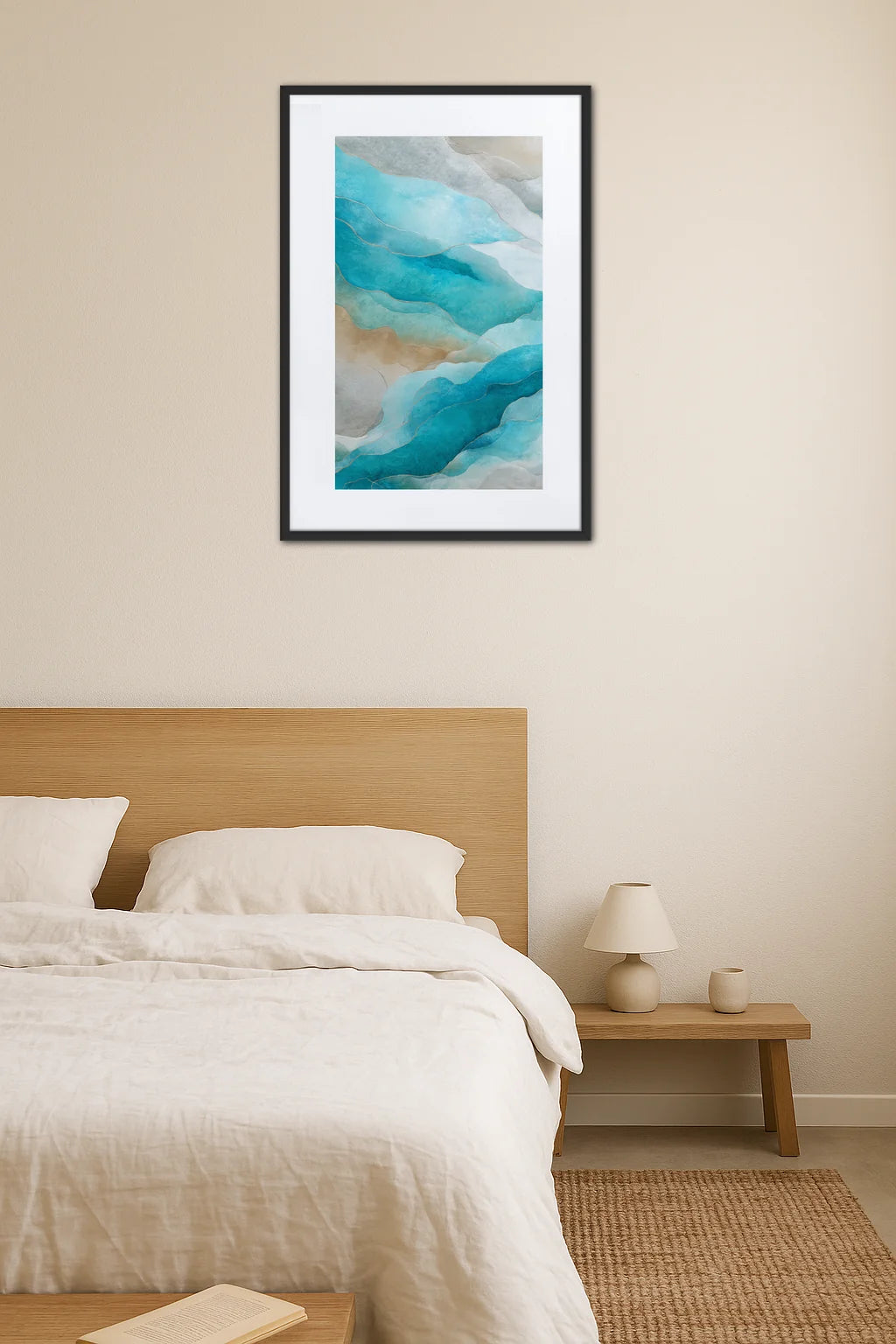 Tableau Moderne Bleu Turquoise