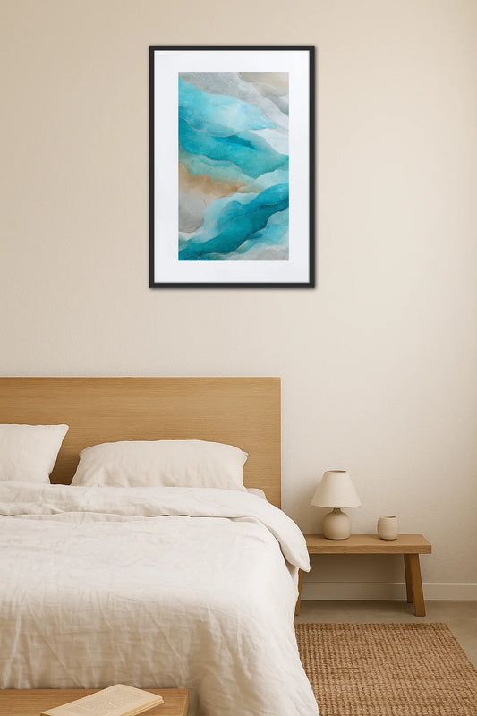 Tableau Moderne Bleu Turquoise