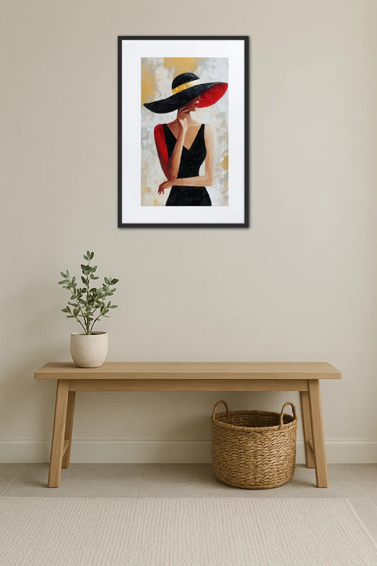 Tableau Moderne Femme Au Chapeau