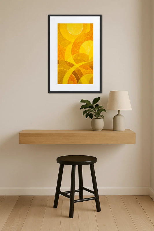 Tableau Moderne Jaune