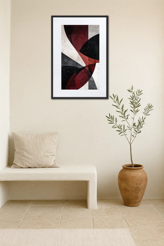 Tableau Moderne Rouge Et Noir