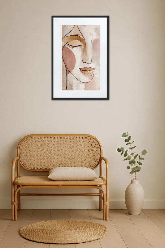 Tableau Moderne Visage Femme