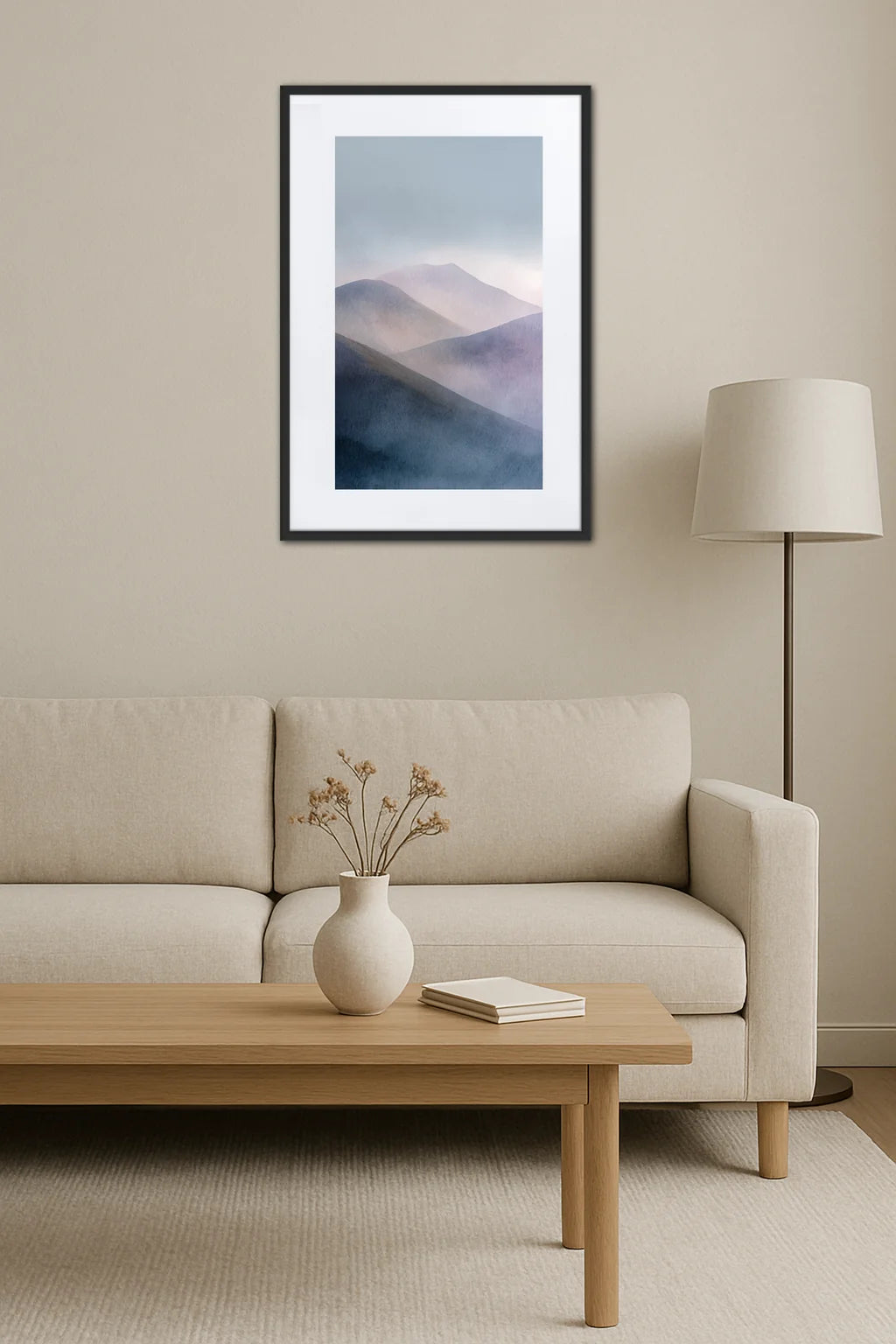 Tableau Montagne Aquarelle