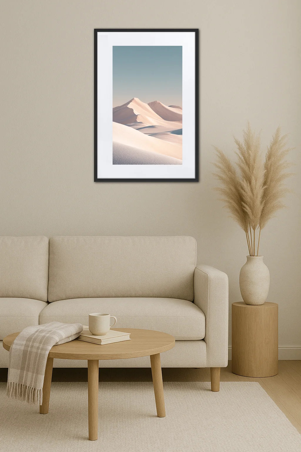 Tableau Montagne Blanc