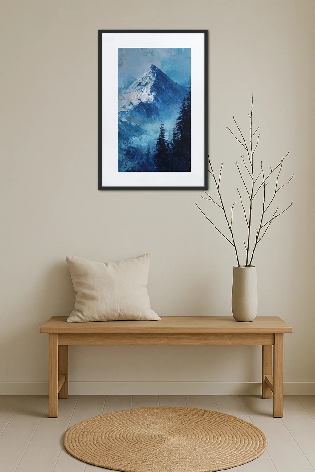 Tableau Montagne Bleu