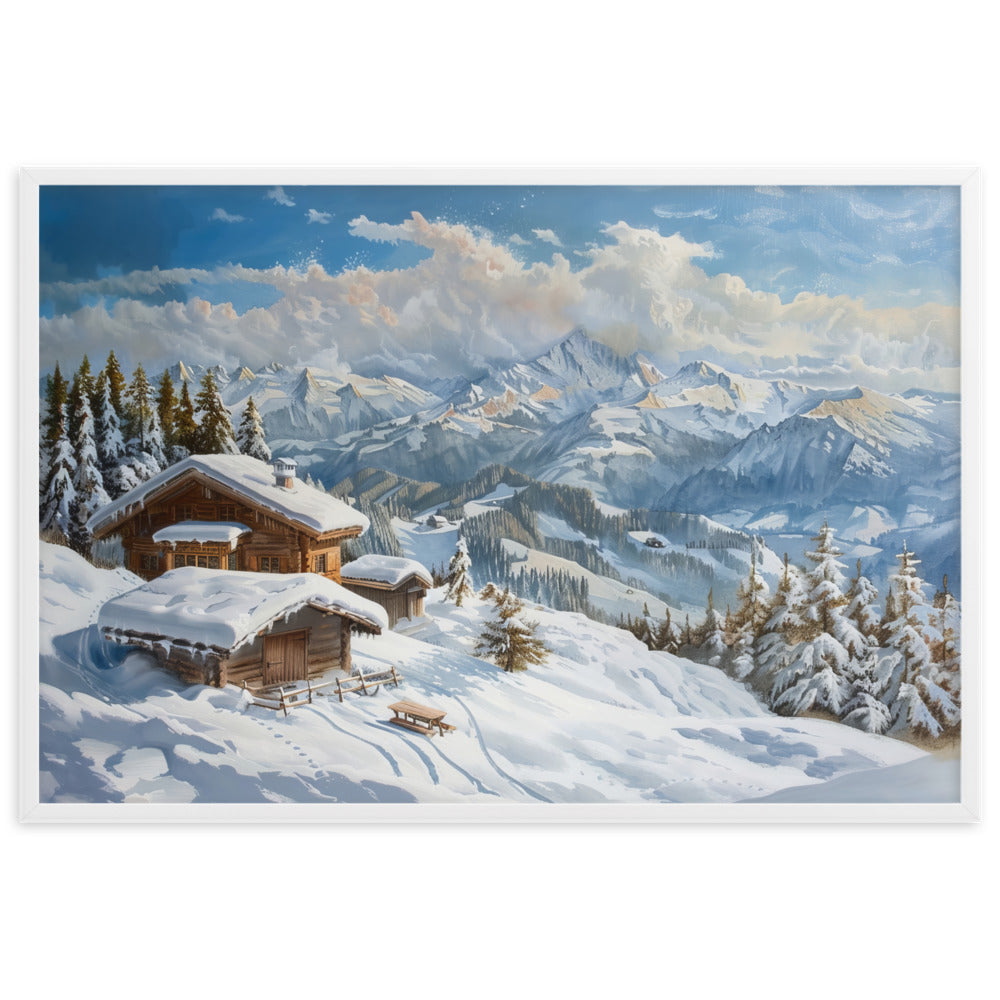 Tableau Montagne Chalet