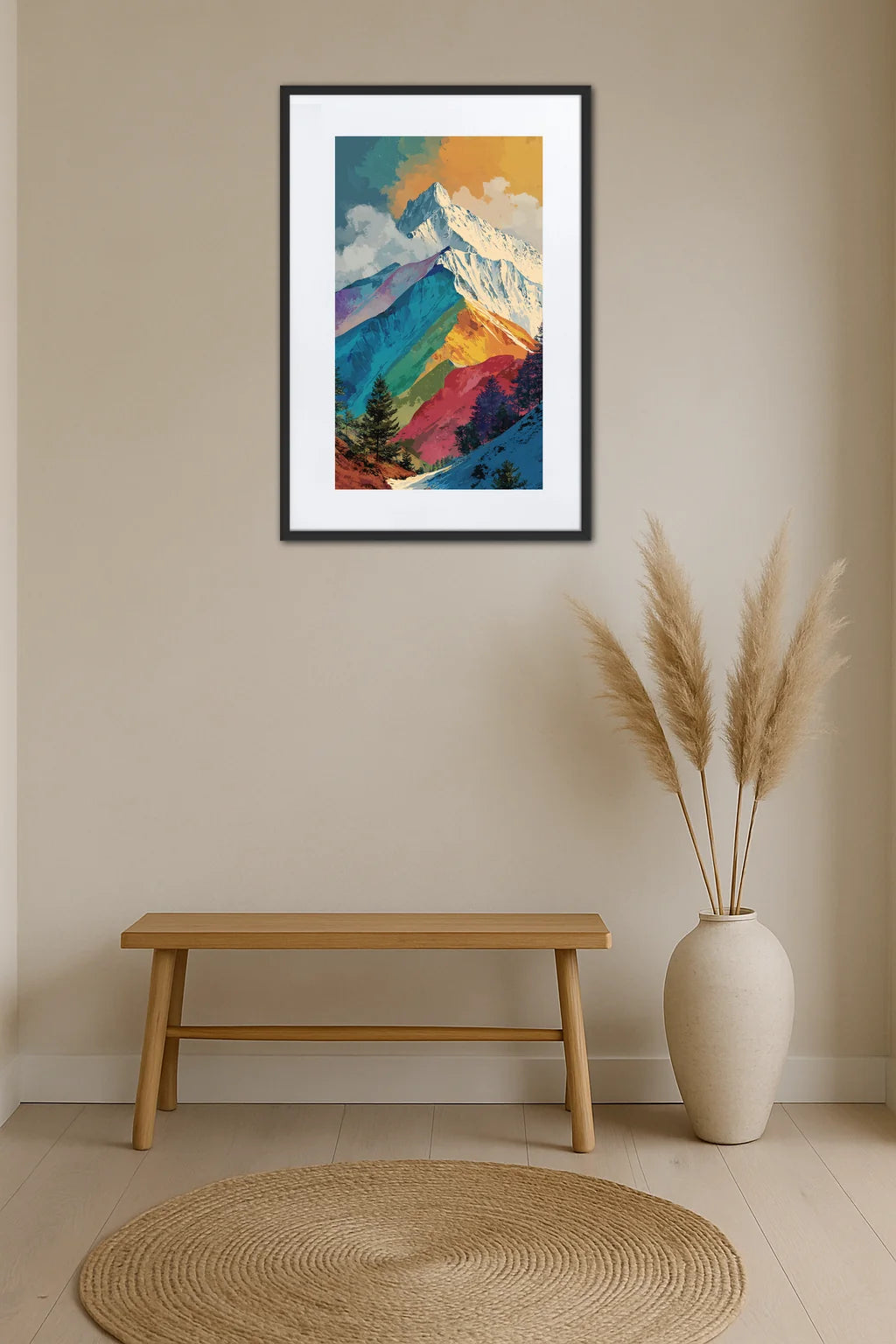 Tableau Montagne Coloré