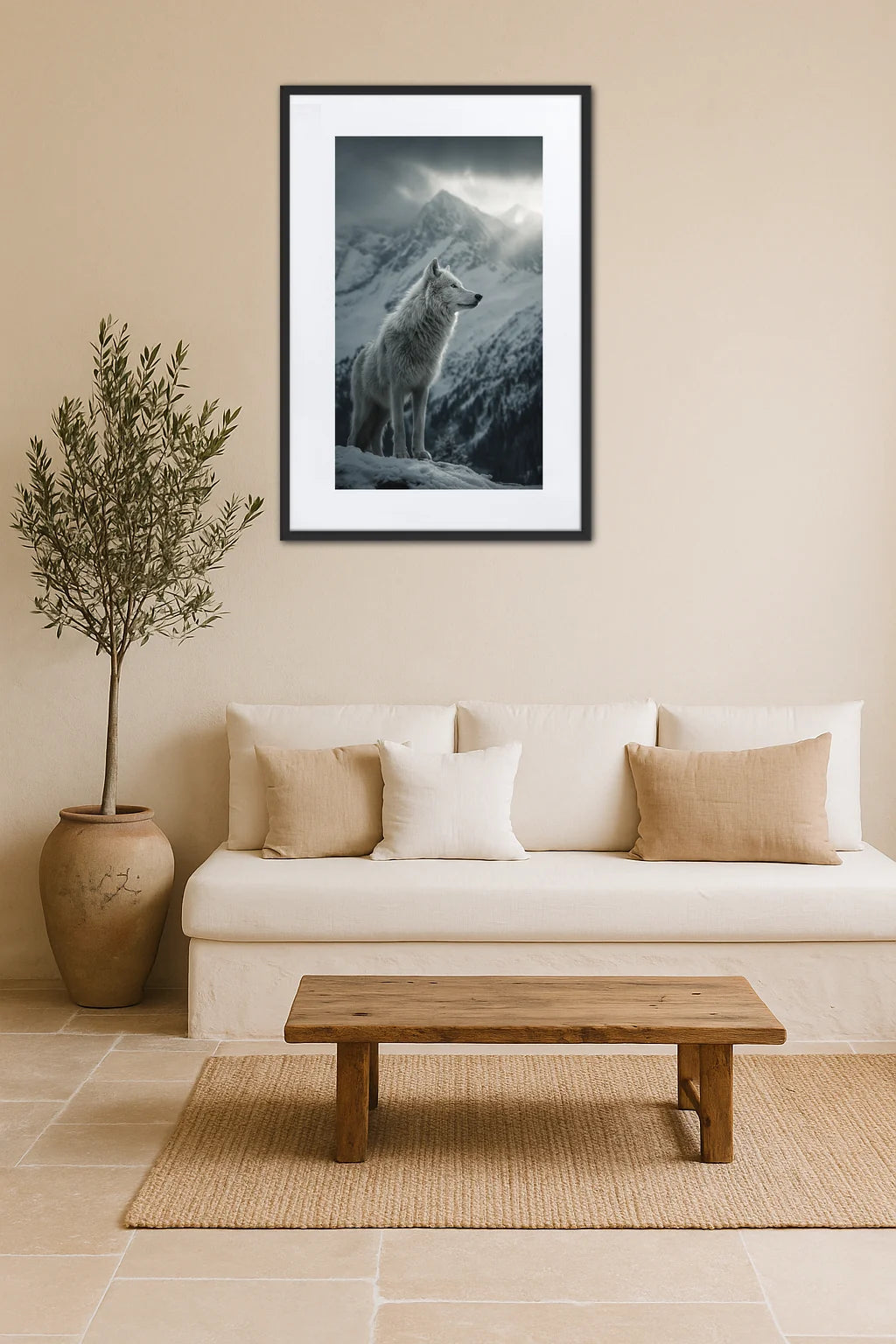 Tableau Montagne Loup