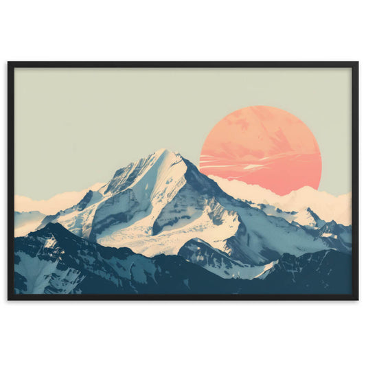 Tableau montagne minimaliste