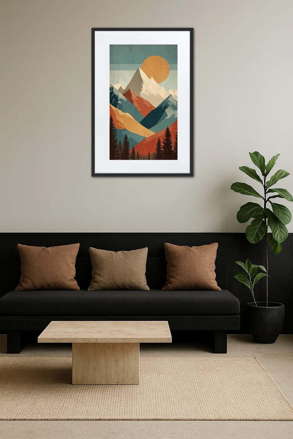 Tableau Montagne Moderne