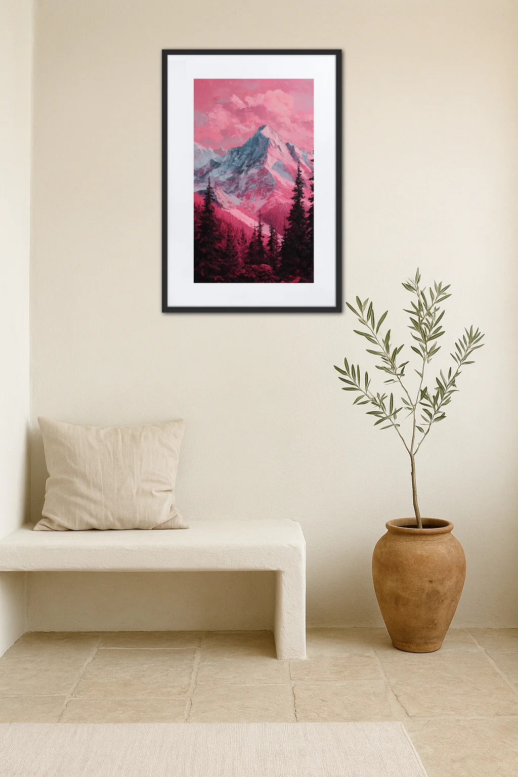 Tableau Montagne Rose