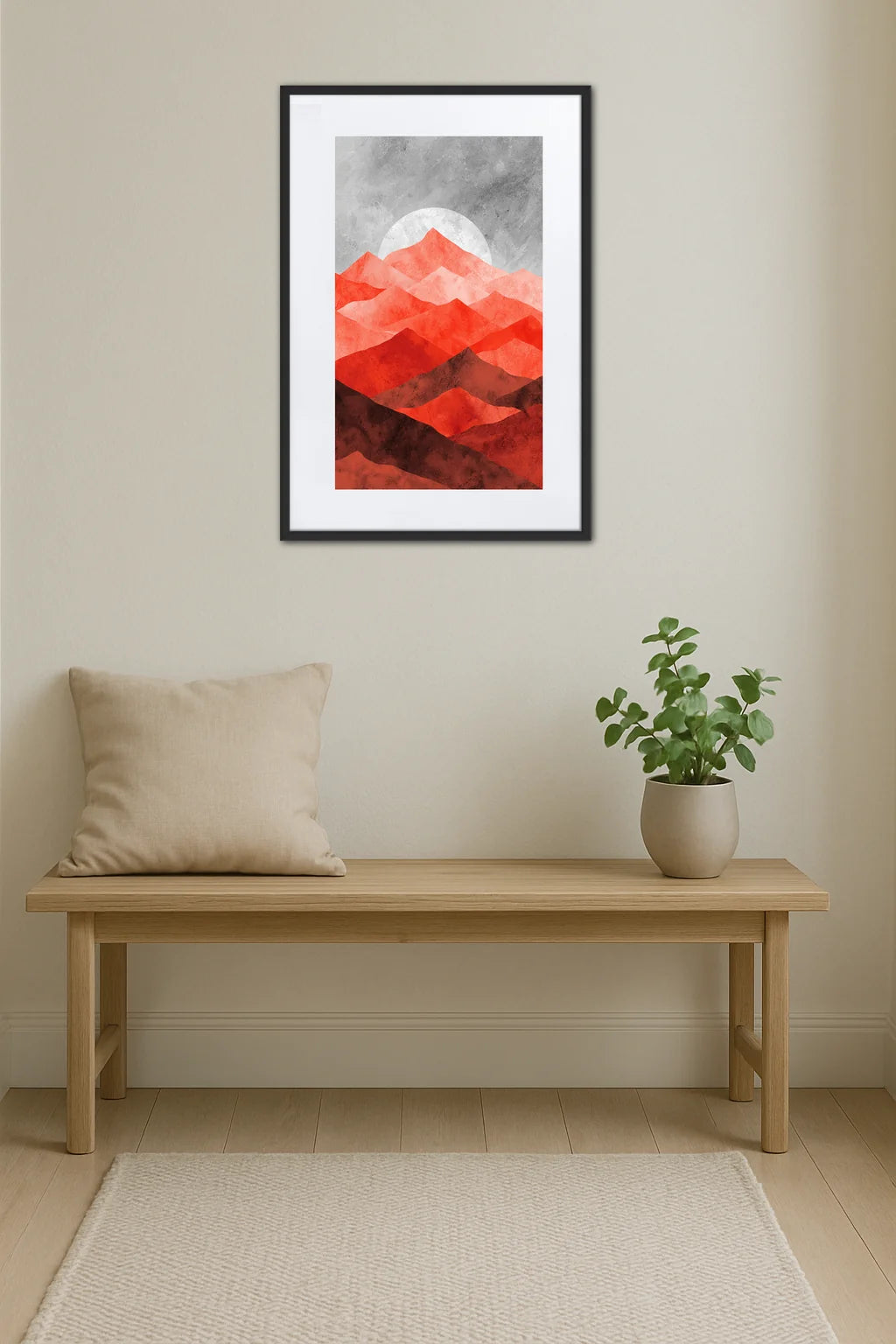 Tableau Montagne Rouge