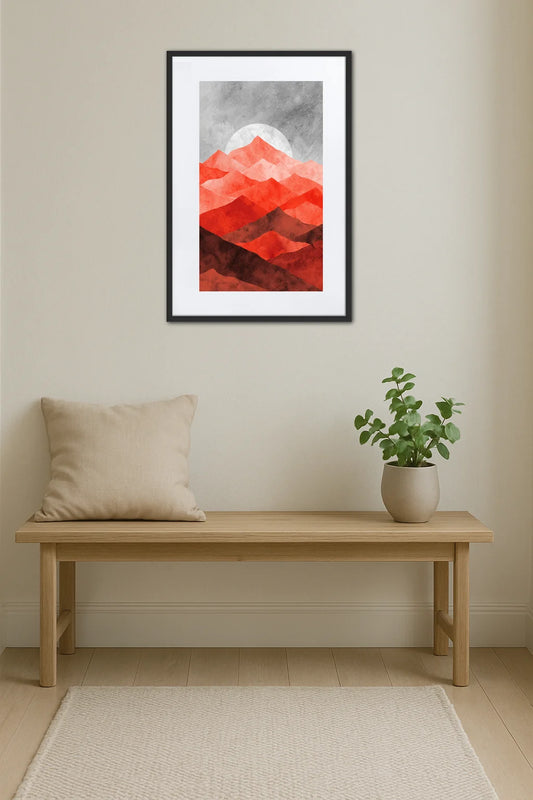 Tableau Montagne Rouge