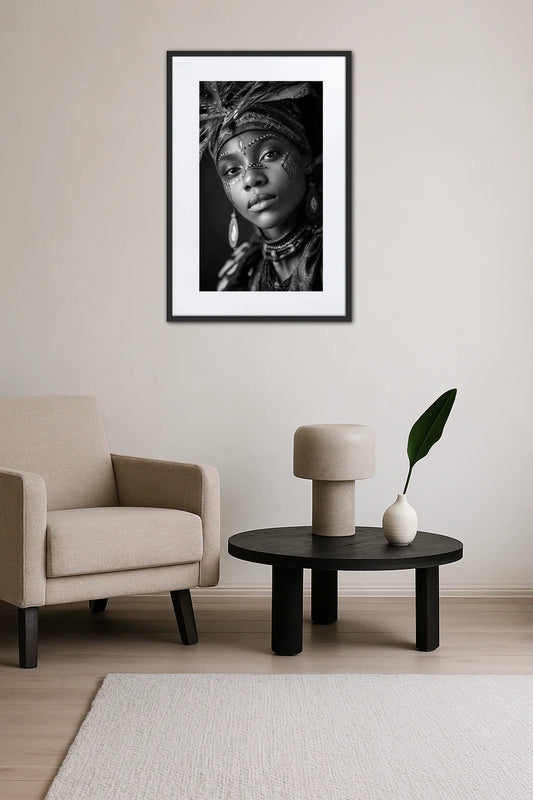 Tableau Noir Et Blanc Afrique