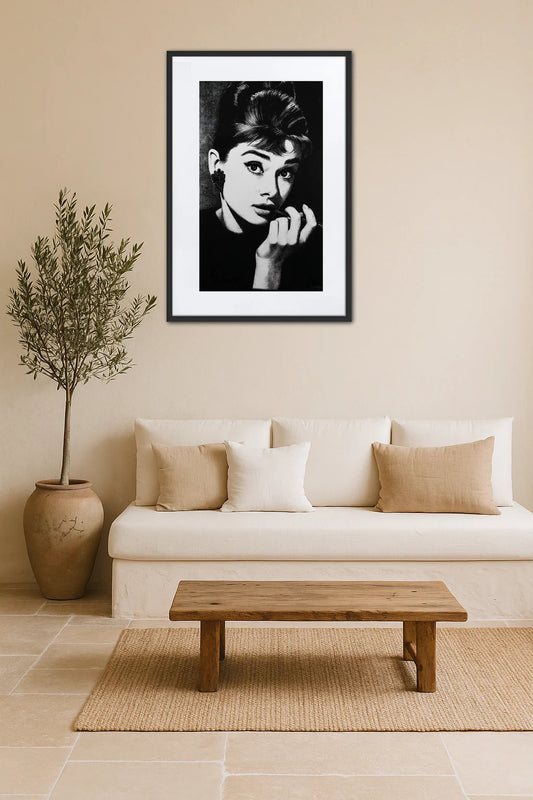Tableau Noir Et Blanc Audrey Hepburn