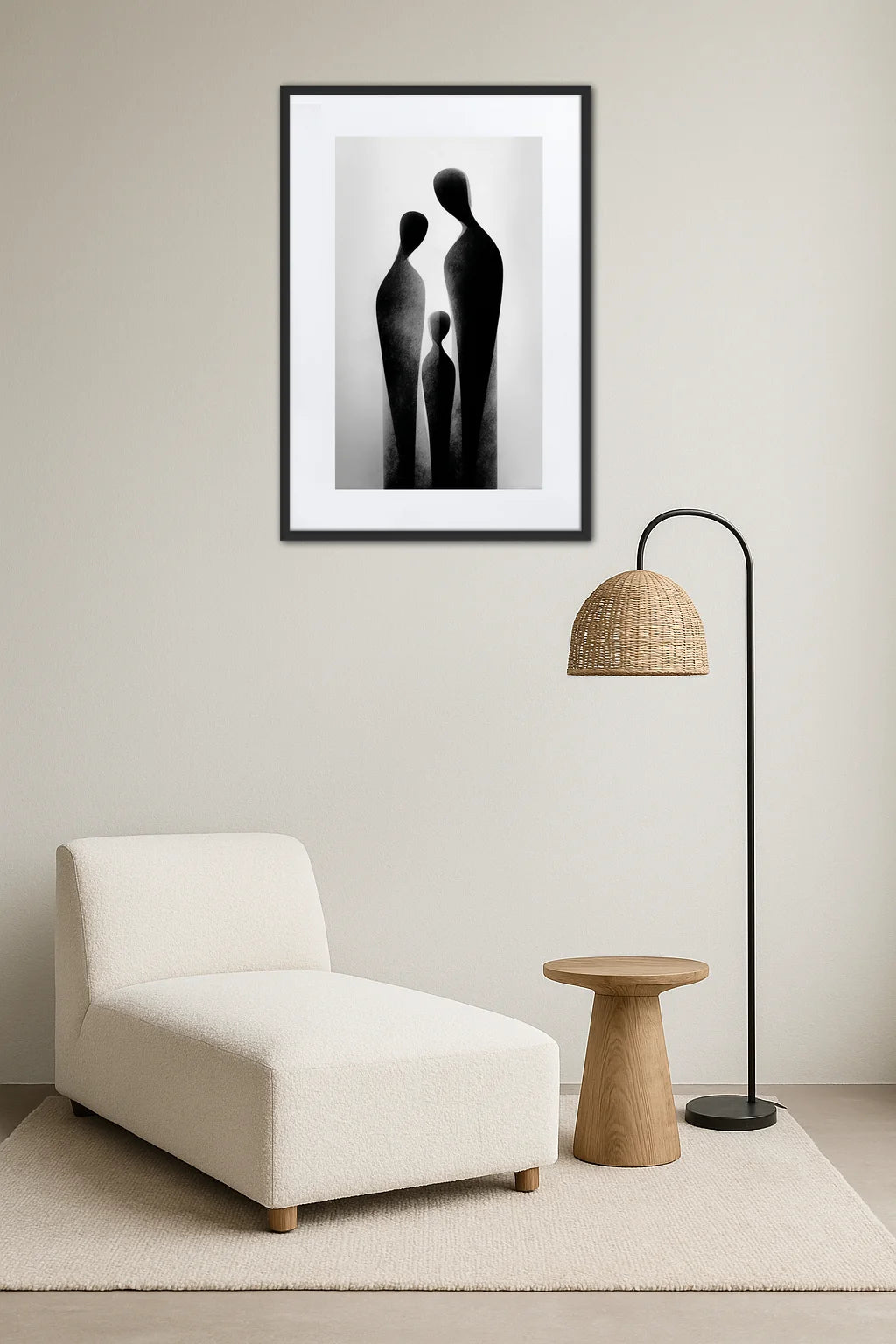 Tableau Noir Et Blanc Famille