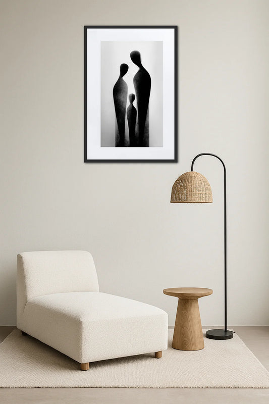 Tableau Noir Et Blanc Famille