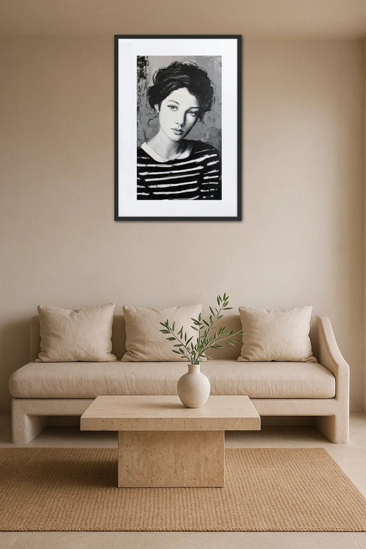 Tableau Noir Et Blanc Femme