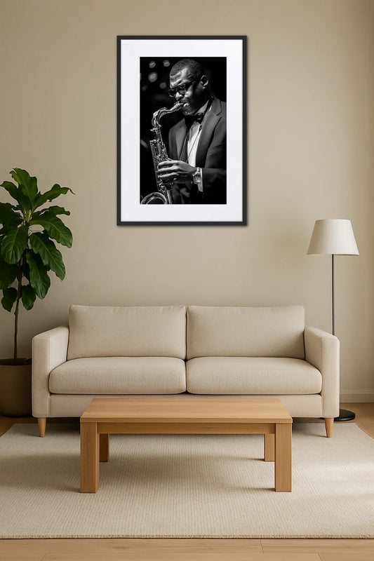 Tableau Noir Et Blanc Jazz