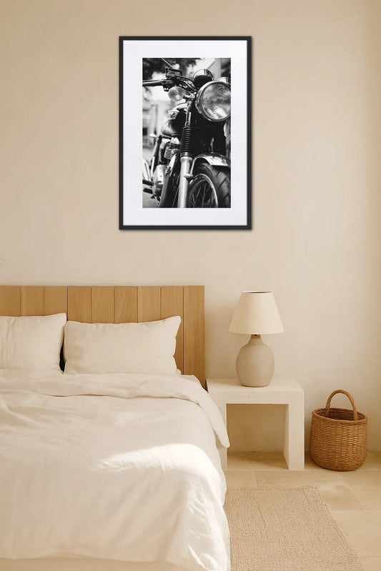 Tableau Noir Et Blanc Moto
