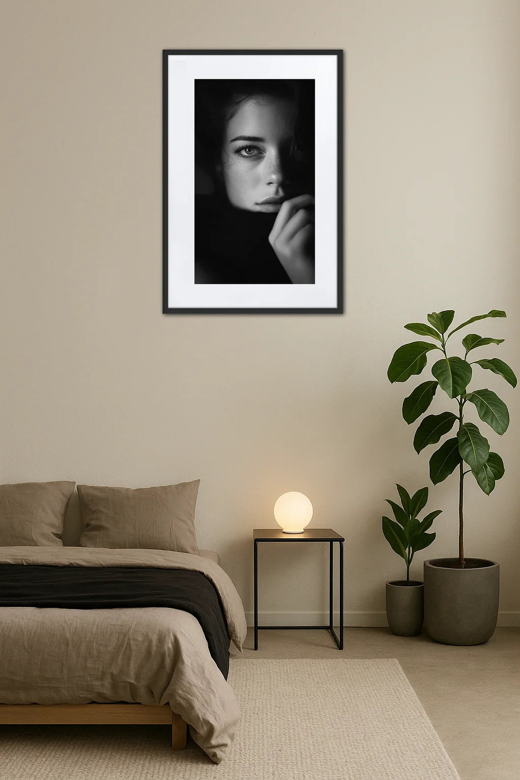 Tableau Noir Et Blanc Portrait