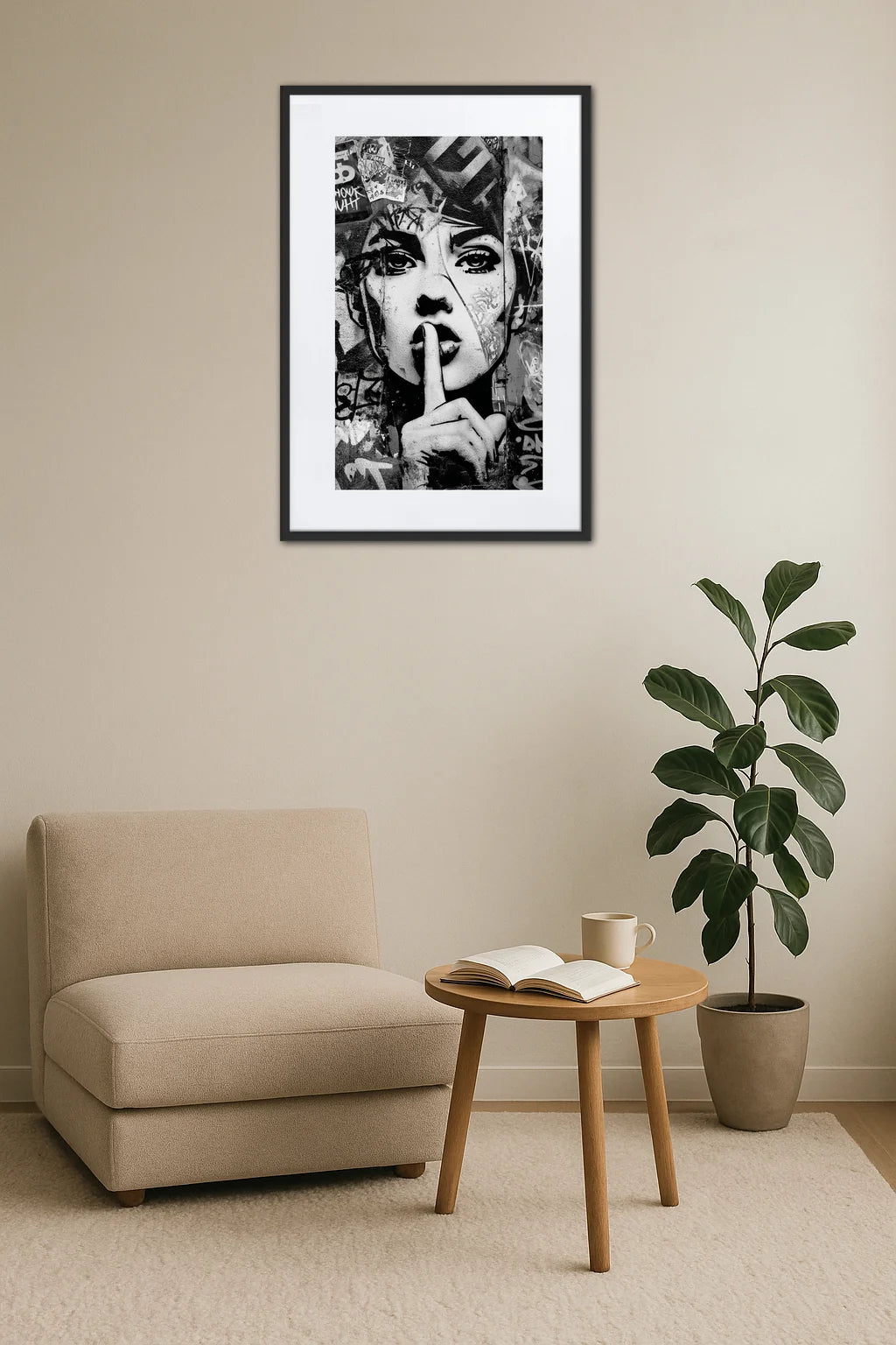 Tableau Noir Et Blanc Street Art