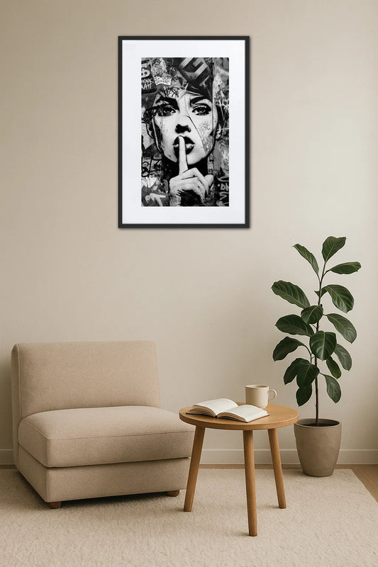 Tableau Noir Et Blanc Street Art