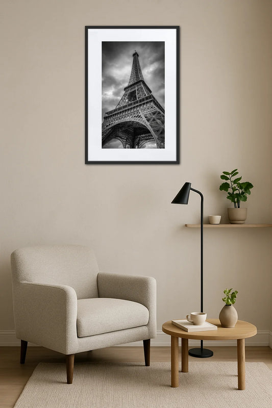 Tableau Noir Et Blanc Tour Eiffel