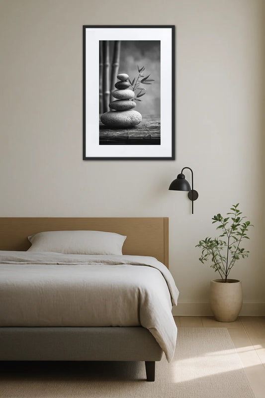 Tableau Noir Et Blanc Zen