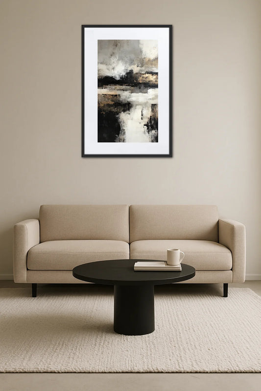 Tableau Noir Gris Beige