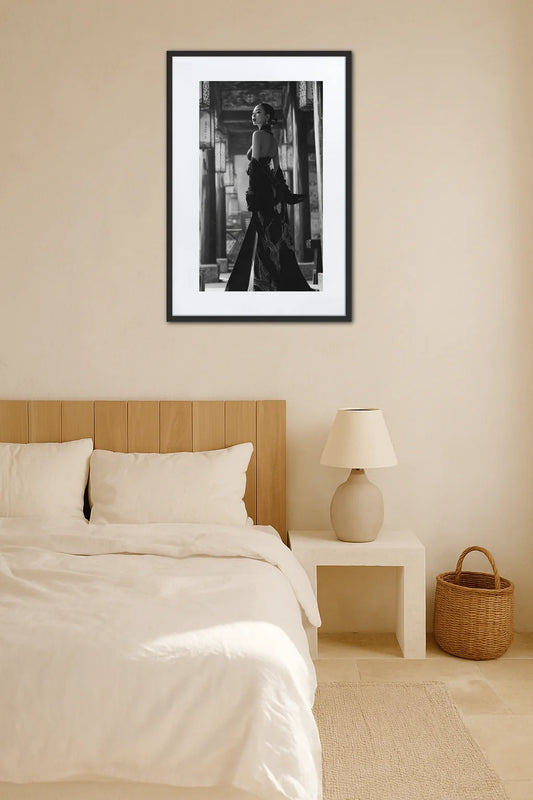 Tableau Oriental Noir Et Blanc