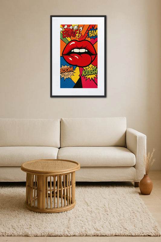 Tableau Pop Art Bouche