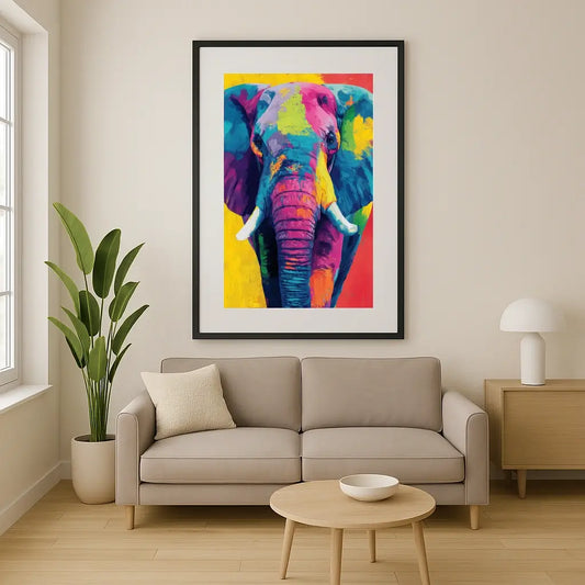 Tableau Pop Art Éléphant