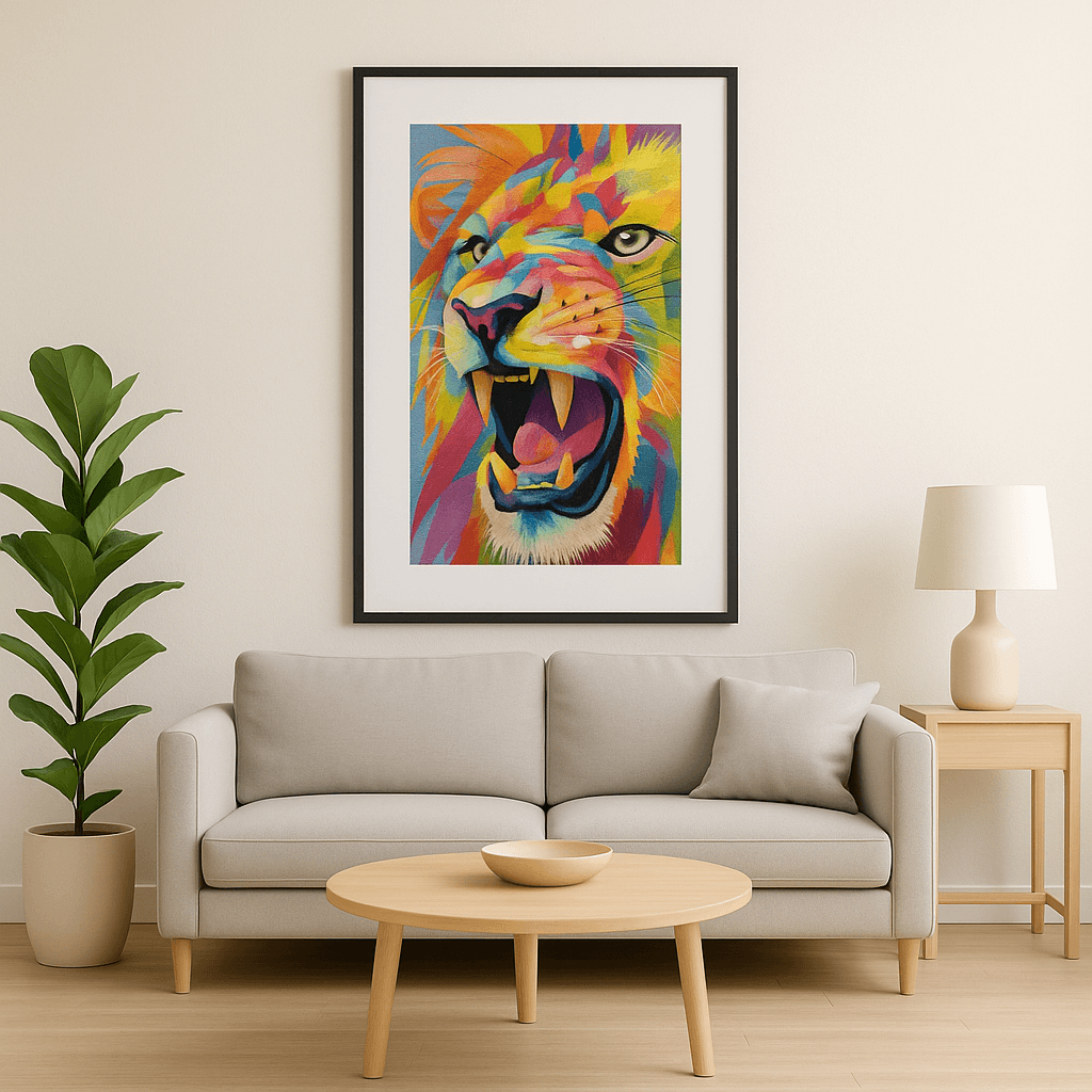 Tableau Pop Art Lion