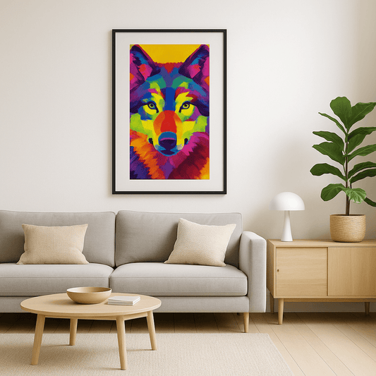 Tableau Pop Art Loup