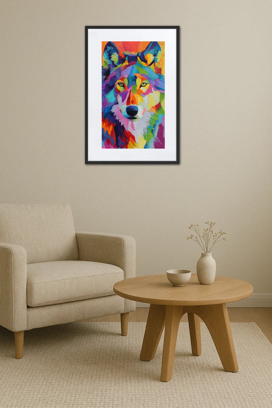 Tableau Pop Art Loup