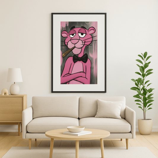 Tableau Pop Art Panthère Rose