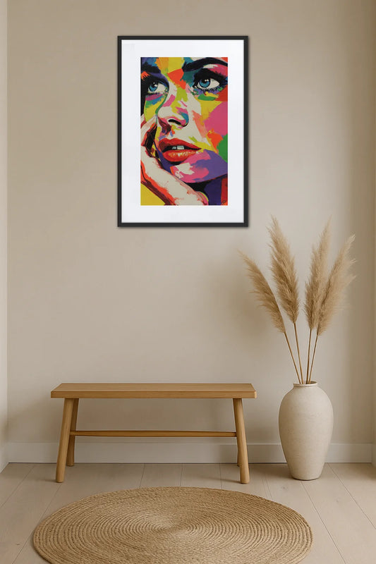 Tableau Pop Art Visage Femme