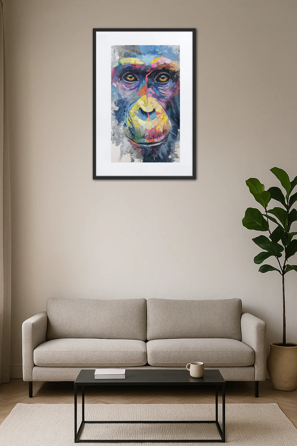 Tableau Portrait Singe