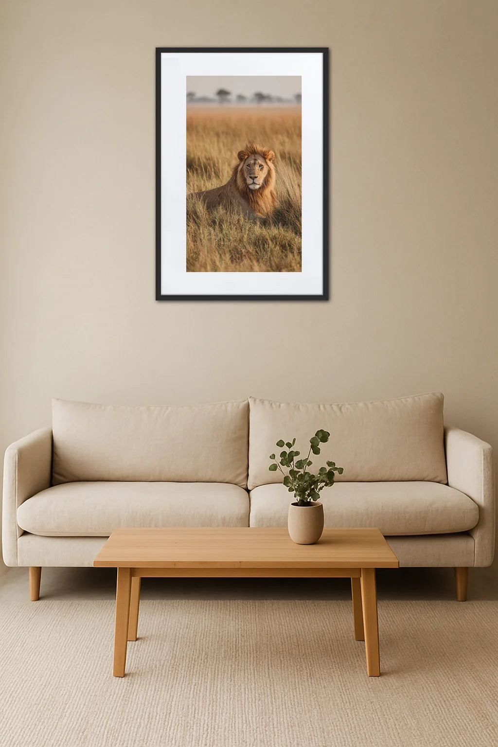 Tableau Salon Lion