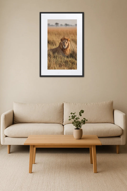Tableau Salon Lion