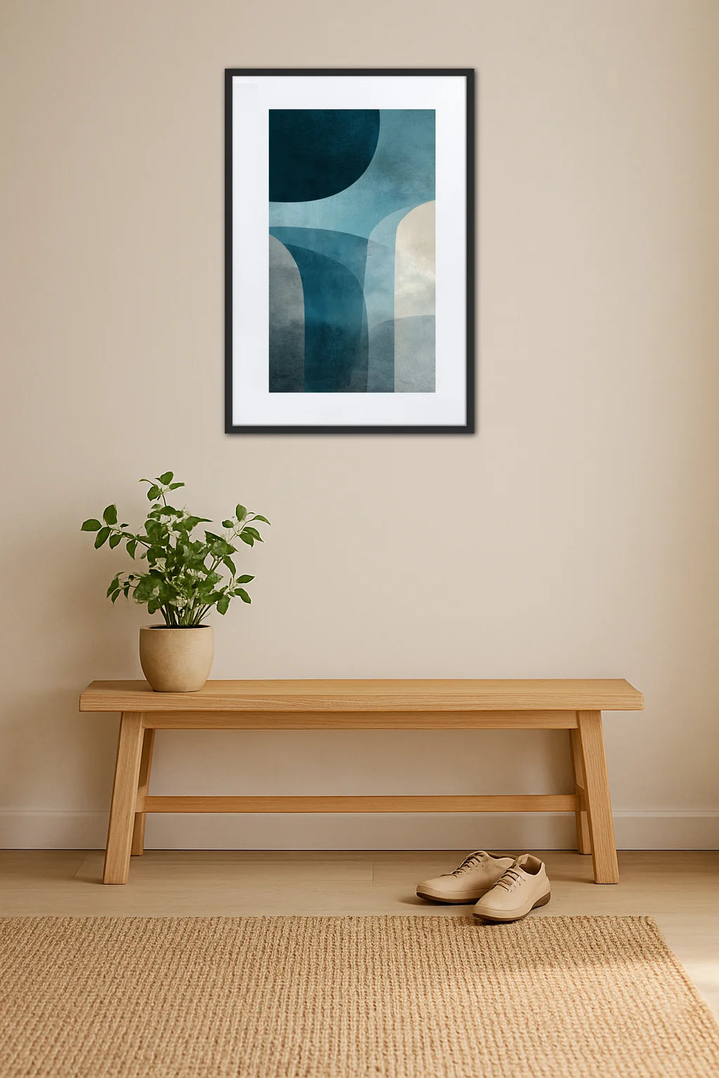 Tableau Scandinave Bleu Canard