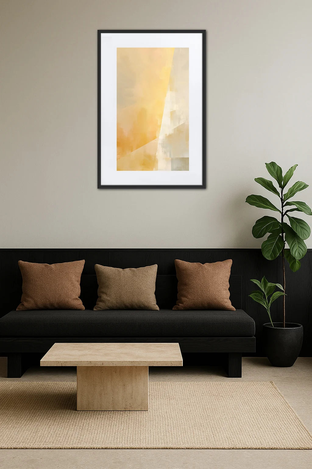 Tableau Scandinave Jaune