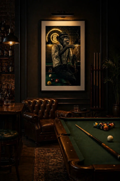 Tableau Singe Billard