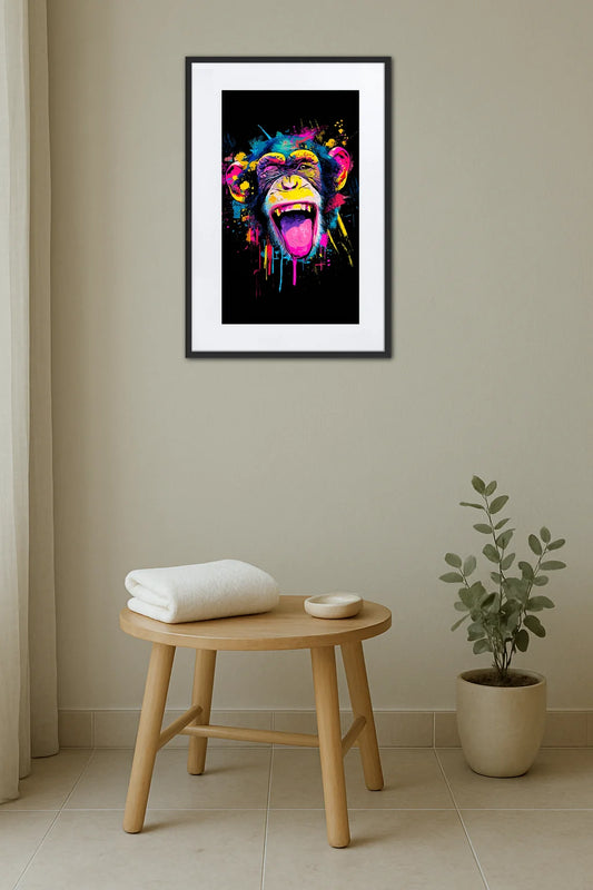 Tableau Singe Grimace
