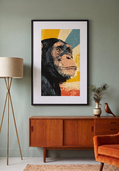 Tableau Singe Pop Art Comics