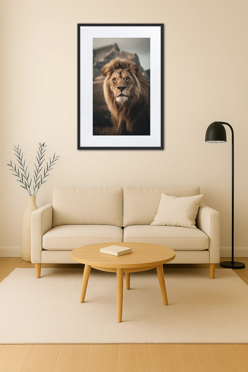 Tableau Tete Lion