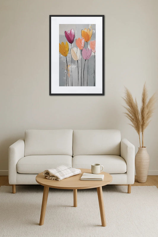 Tableau Tulipes Abstrait