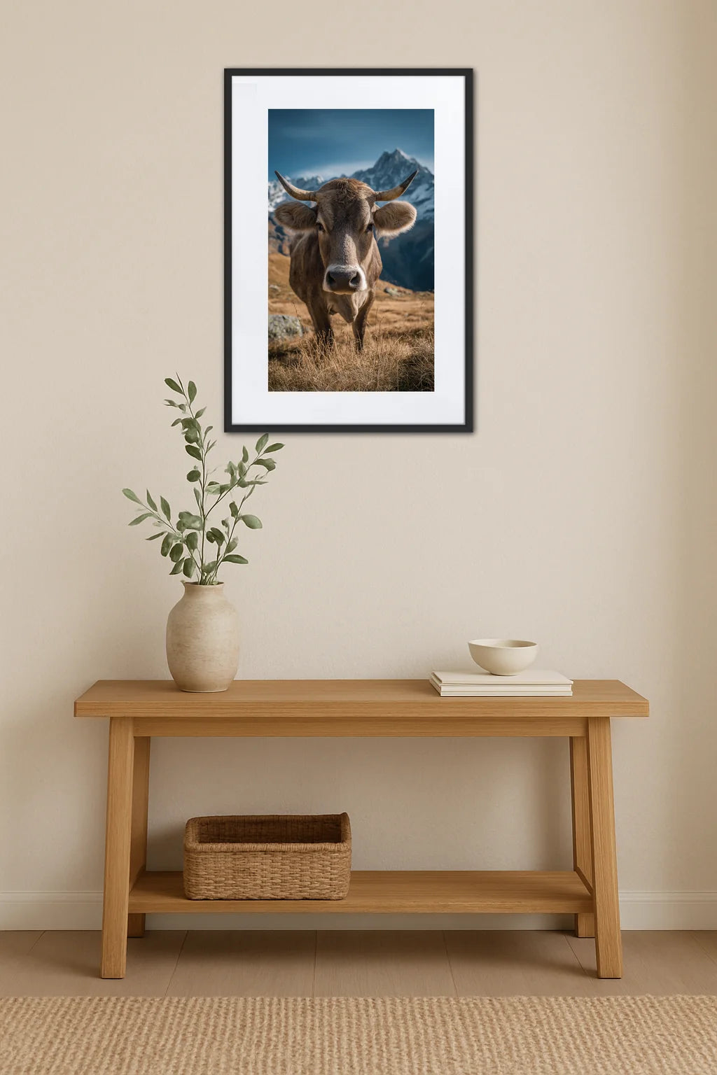 Tableau Vache Montagne